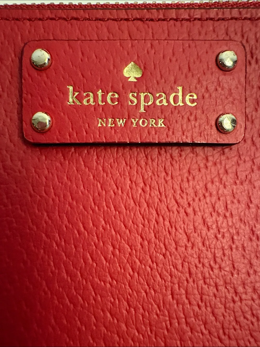 kate spade Red Leather Wristlet with Detachable Strap excellent condition